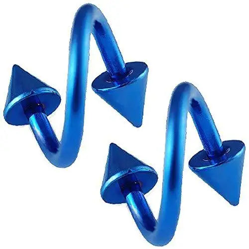 1Pair  Surgical Steel Spiral Twisted Lip Ring Nose Rings 16 Gauge Ear Cartilage Helix Piercing Body Accessories Jewelry