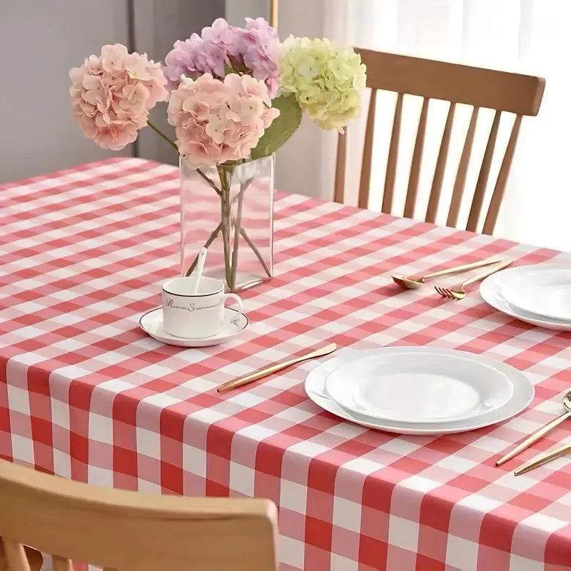 1/3PCS Disposable Checkered Tablecloth Plastic Tablecloth for Birthday Party Wedding Picnics Easy To Clean