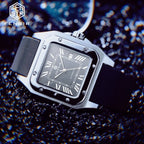New Square Business Men's Watch in European, American, Japanese, and Korean Style, Party Gift Watch, Fashionable Casual Versatile Quartz Watch for Young Men, Students, and Socialites, the Best Gift for Him
