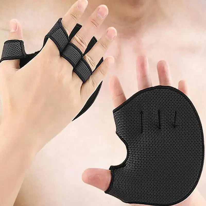 1Pair Weight Lifting Training Gloves Palm Protection Women Men Fitness Sports Gymnastics Grips Pull Ups Weightlifting Workout