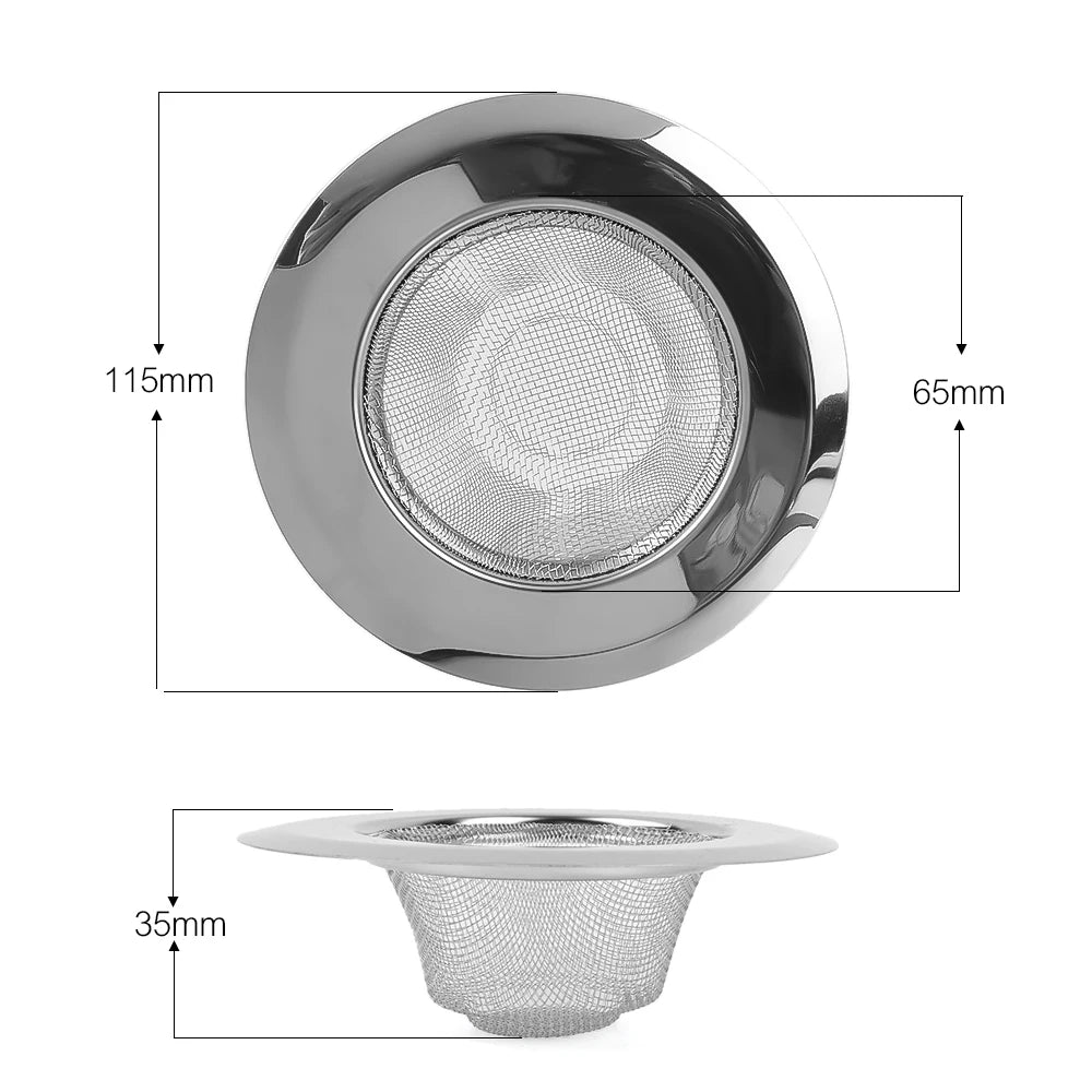 Stainless Steel Kitchen Sink Filter Mesh Sink Sewer Strainers Bathroom Floor Drains Catcher Waste Drain Hole Filter Trap Screen