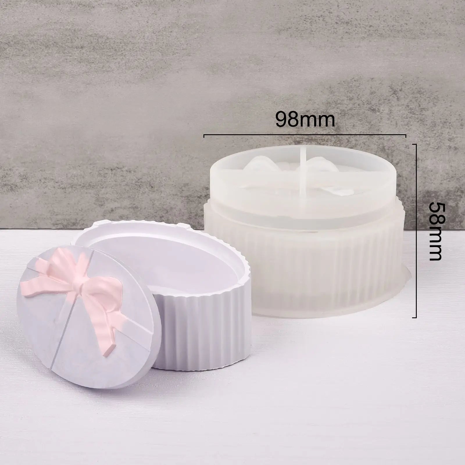 Silicone Mold For Cement With Lid Handmade Container Jars Box Resin Epoxy Mold Storage Box For DIY Jewelry Making Crafts