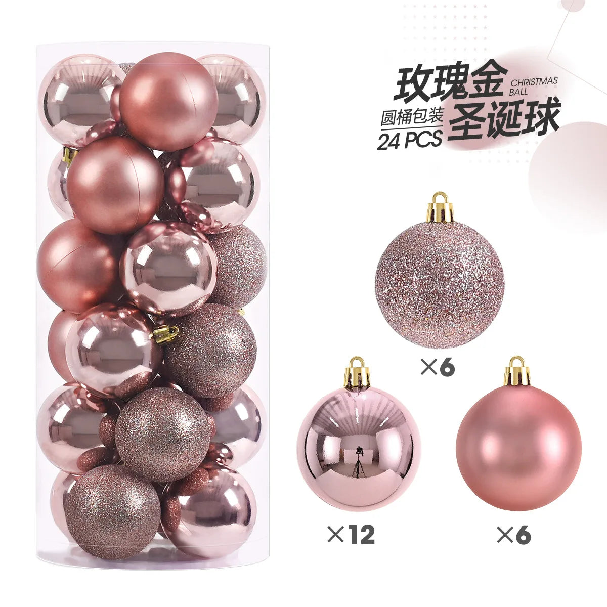 24Pcs 3CM Christmas Ball Christmas Tree Decoration Ornaments for Home Decor Halloween New Year Navidad Pendant Ball Accessory