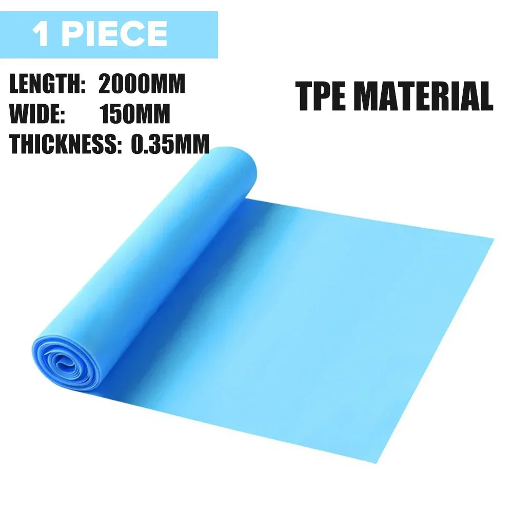 200cm Yoga Pilates Stretch Resistance Band For Gym Fitness Exercise Elastic Rubber Training Band