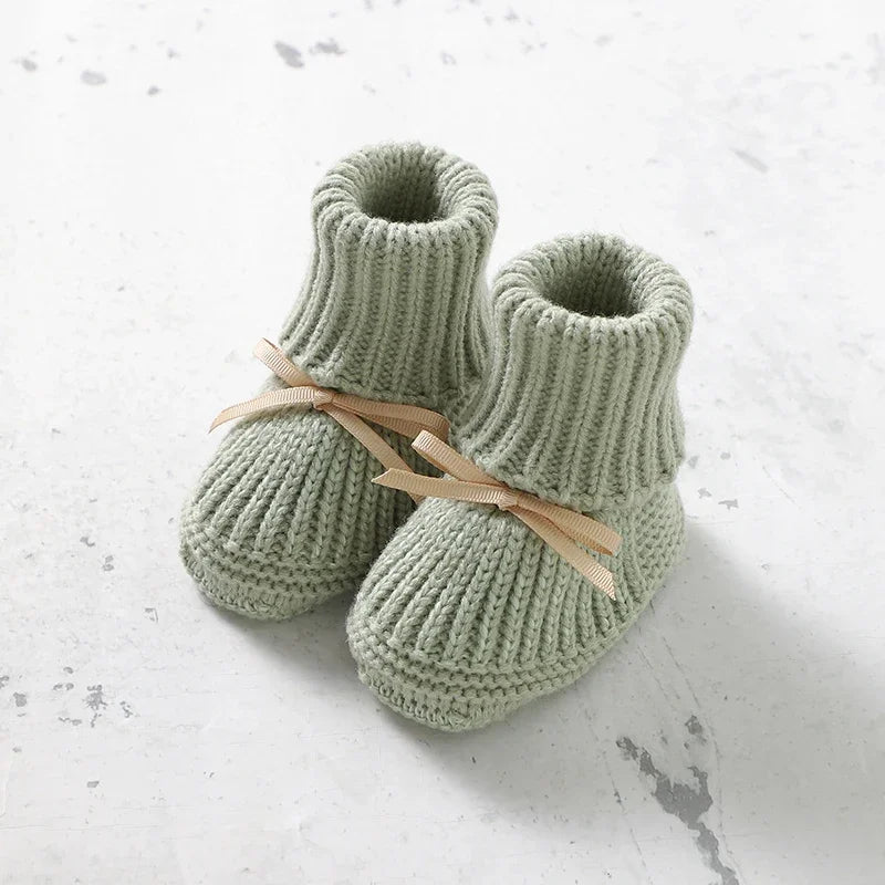 Newborn Baby Clothes Set Knitted Infant Girl Boy Romper +Hat +Gloves +Shoes Fall 4PC Long Sleeve Jumpsuit Outfits +Mitten +Boots