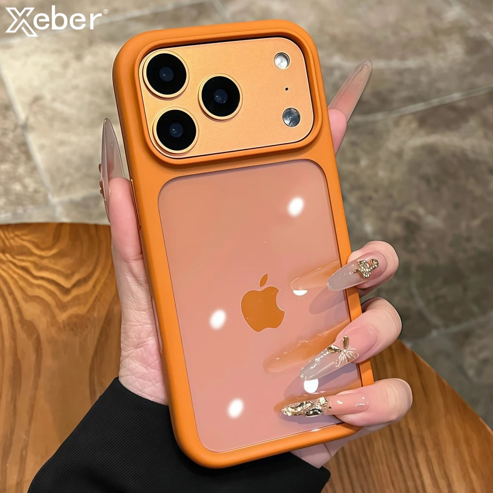 Intelligent Camera Touch Button Crystal Clear Phone Case for iPhone 17 Pro Max 17 Pro 17 Air Transparent Shockproof Cover Funda