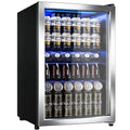 Beverage Refrigerator Cooler-Mini Fridge Freestanding Cooler with Glass Door, Adjustable Shelves & Digital, Customized