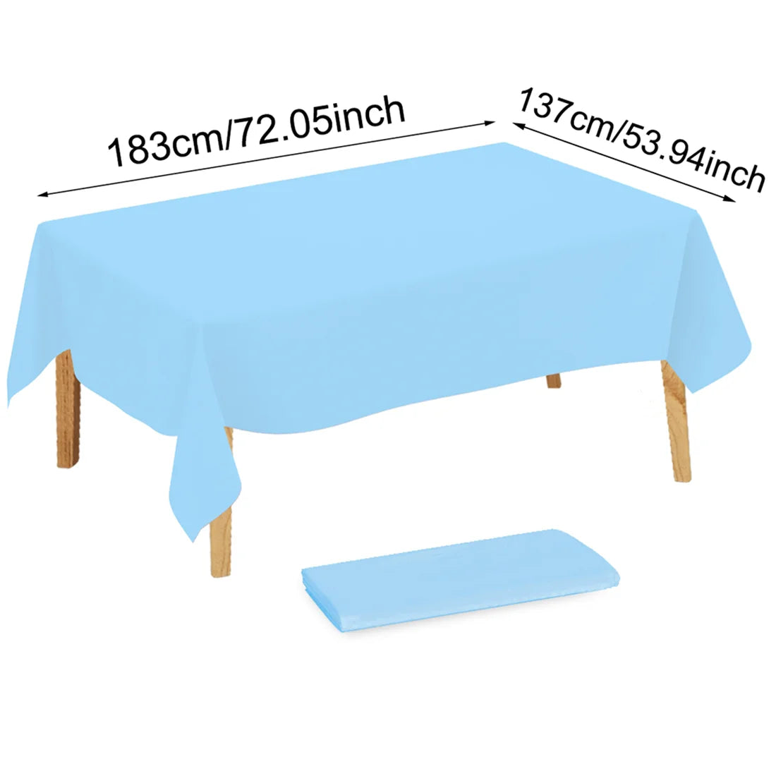 1/5pc Solid Color Plastic Tablecover 137×183 cm Rectangle Tablecloth for Birthday Party Wedding Picnic Table Decorations