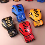 1Pair 6oz Boxing Gloves PU Muay Thai MMA Profession Kickboxing Kids Adults Sandbag Training Gloves Equipment