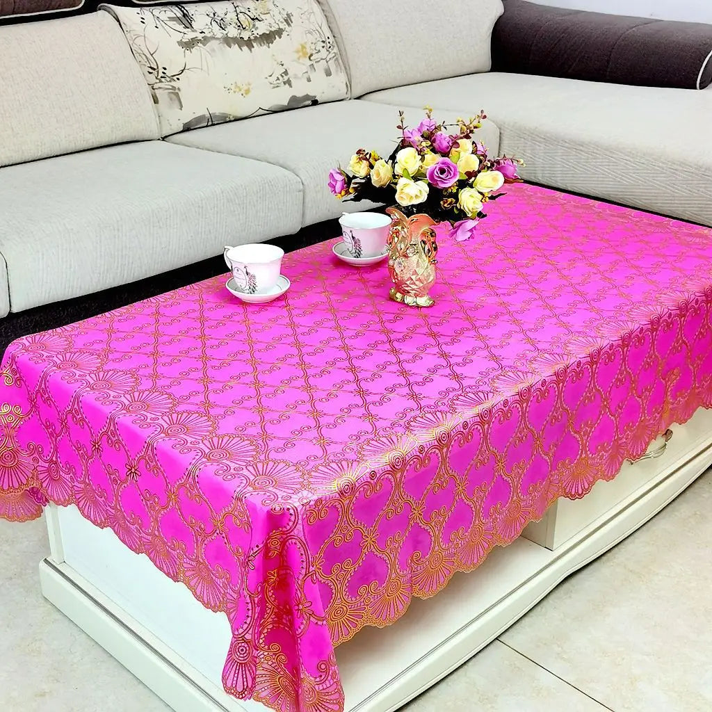 Modern Fresh Rural Style Deskecloth PVC Material Waterproof Oil Resistant Table Mat Printed Checkered Coffee Table Tablecloth