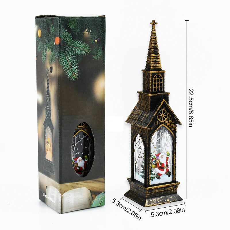 Christmas LED Night Light Santa Claus Snowman Fairy Light Lantern 2025 Christmas Home Table Decoration New Year Party Kids Gift
