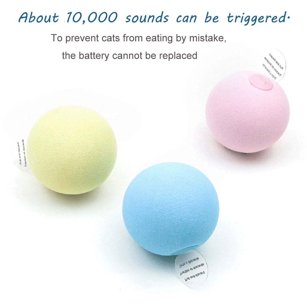 Intelligent interaction Cat Toys Smart Touch Sound Toy interactive Squeak Toy Ball Catnip Training Pet Toy Analog Call Pet