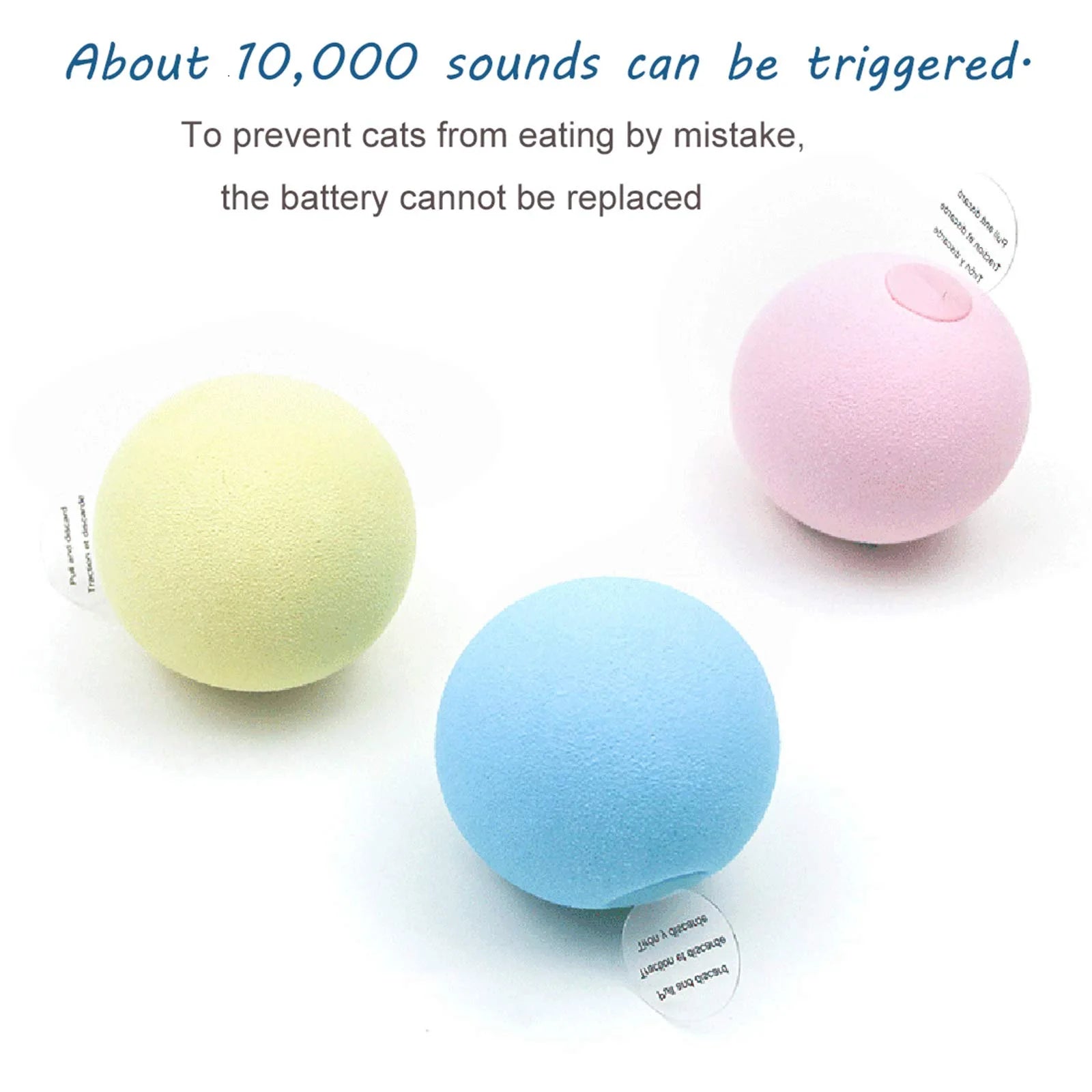 Intelligent interaction Cat Toys Smart Touch Sound Toy interactive Squeak Toy Ball Catnip Training Pet Toy Analog Call Pet