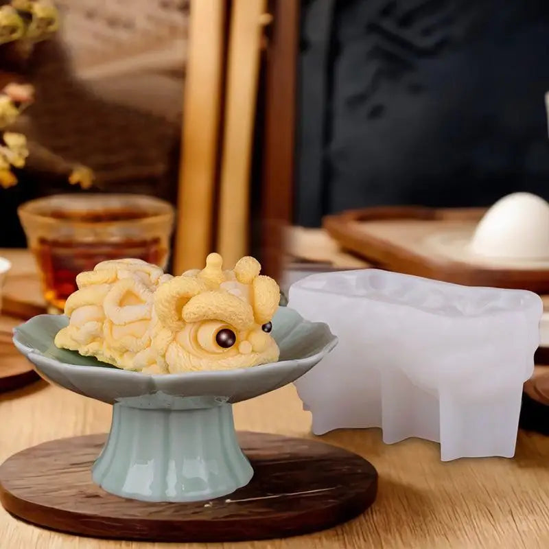 Milk Jelly Silicone Cake Mold 3D Pudding Lion Dance Pig Silicone Mould Home Baking Dessert Decoration Accessories