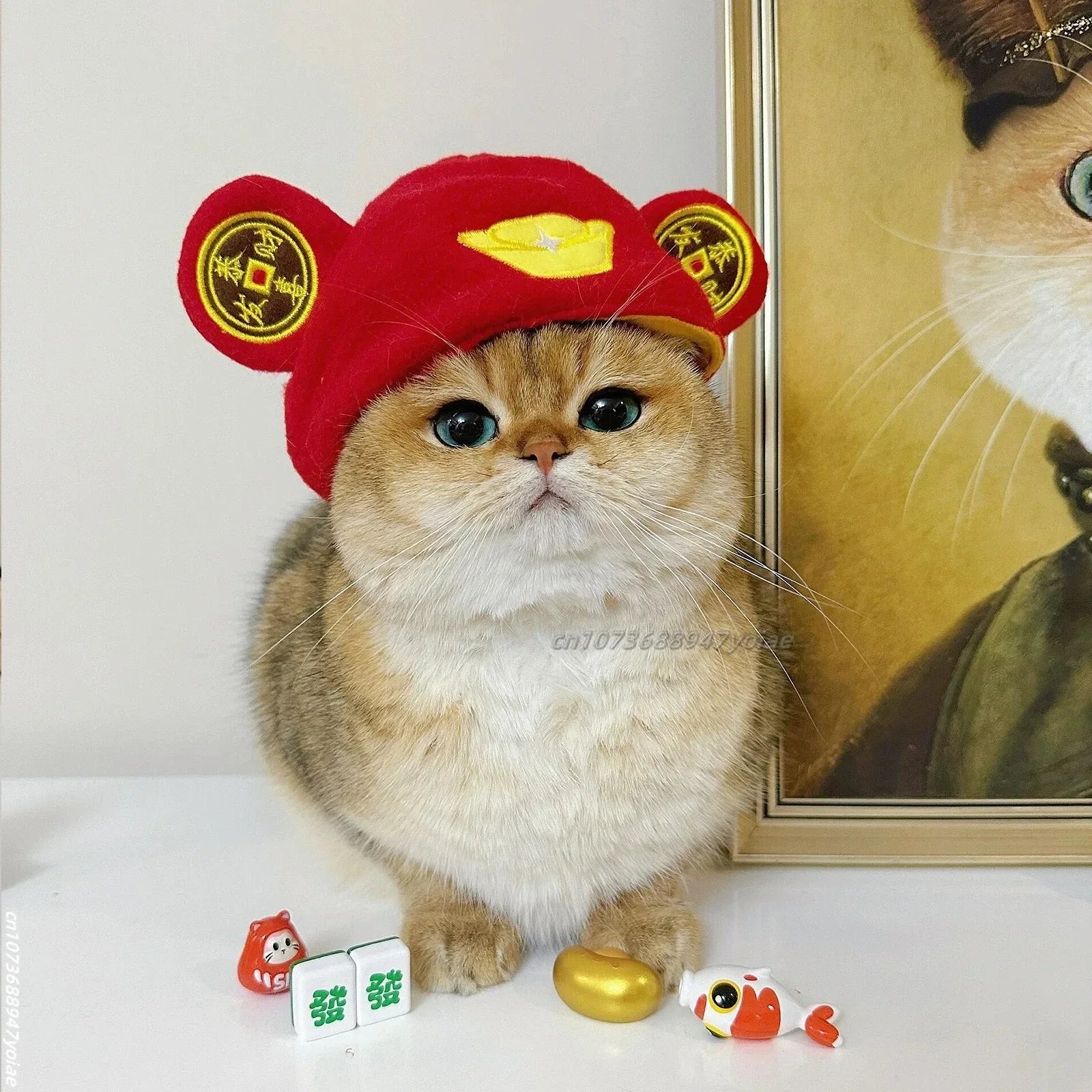 Cute animals Hooded Pet Cat Dog Accessories Cosplay Cat Hat Winter Lovely New Year Puppy Headgear Soft Velvet Pets Supplies