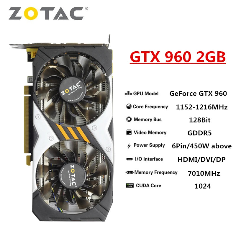 Used Zotac Graphics Cards GTX 1650 1660 1060 1050Ti 6GB 1050 Ti 3GB 4GB 1660S Super Video Card GPU Desktop PC Computer Mining