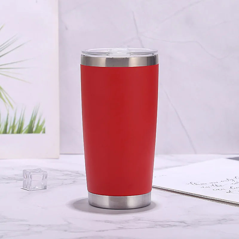 20oz Tumbler with Lid , Stainless Steel Vacuum Insulated Coffee Tumbler Cup, Double Wall Powder Coated Travel Mug