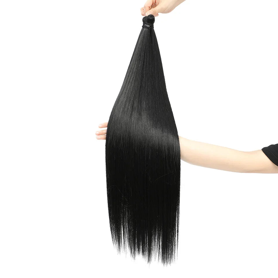 300g 3Pcs/Lot 28Inch Straight Crochet Braids White Blonde 613#Ombre Brown 6# Bio Protein Synthetic Hair Extensions