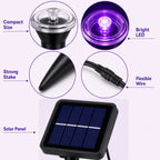 30 LED Outdoor Solar Ground Lights Warm White,Solar Garden Lights Outdoor,8 Modes Auto On/Off IP54 Waterproof ,Solar Lights Outdoor Decorative Landscape LED For Garden Patio Lawn Yard Backyard