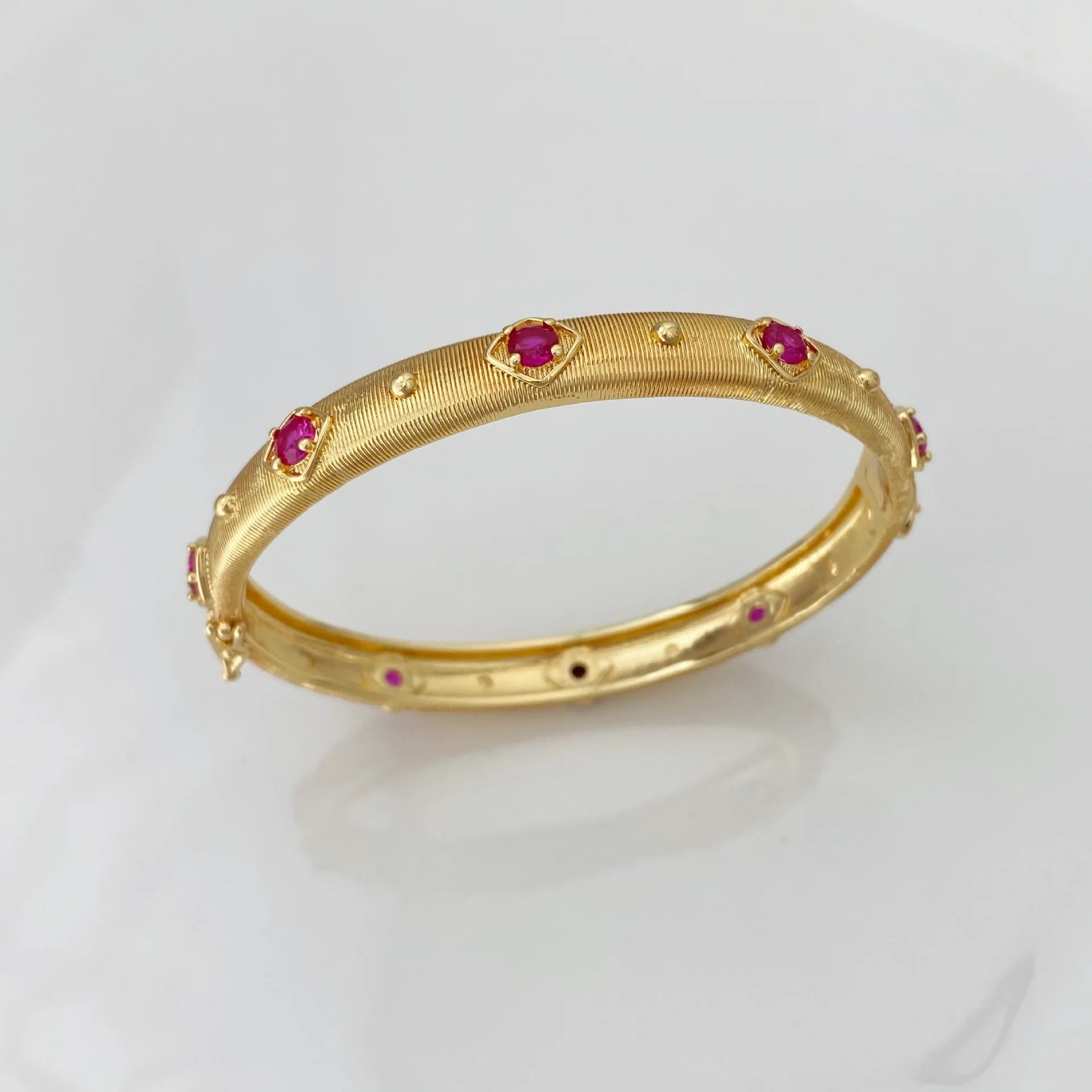 European and American New Style Palace Retro Brushed Diamond-Studded Open Bracelet for Women Exquisite Versatile Bangles