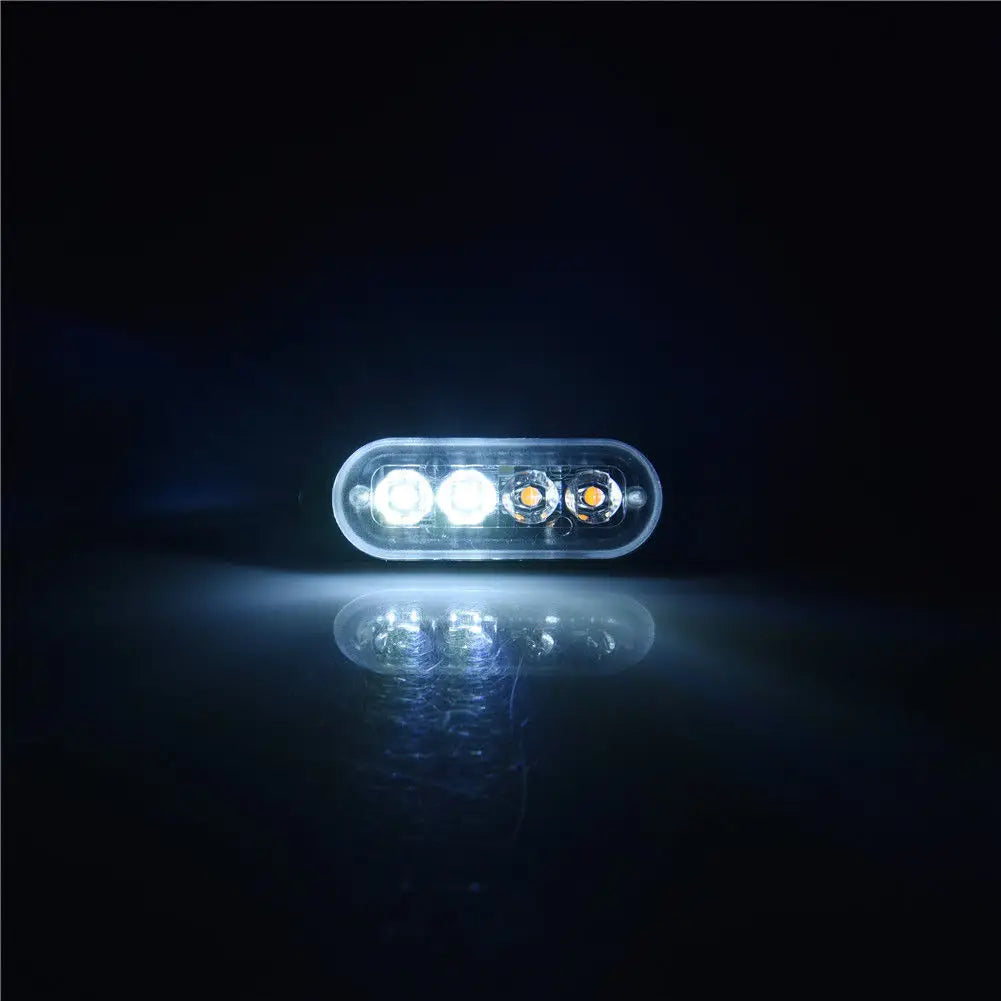 Car 4LED Strobe Light For Car 12V 24V Emergency Signal Lamps Strobe Warning Light Auto Truck Flashing Lighting