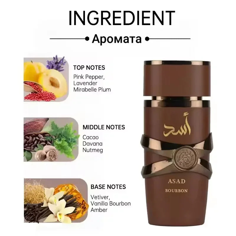 Arabian Men's Perfume 35ML/100ML Long-Lasting Fresh Eau De Toilette Spray with Pheromones Floral Notes for Men