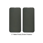 2 Pack Matte Privacy Screen Protector for iPhone 17 6.3 Inches, Scratch Resistant Tempered Glass Film, Full Coverage