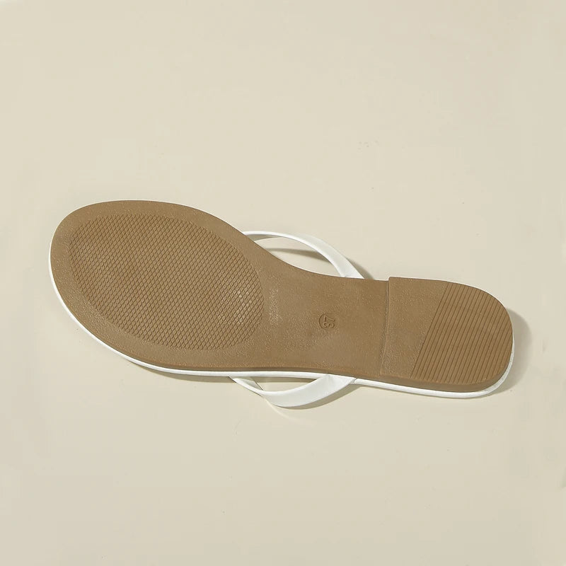 Summer Women Flat Slippers 2025 Fashion Beach Shoes for Ladies Casual Bohemian Open Toe Flip Flops Slides Pantuflas Mujer
