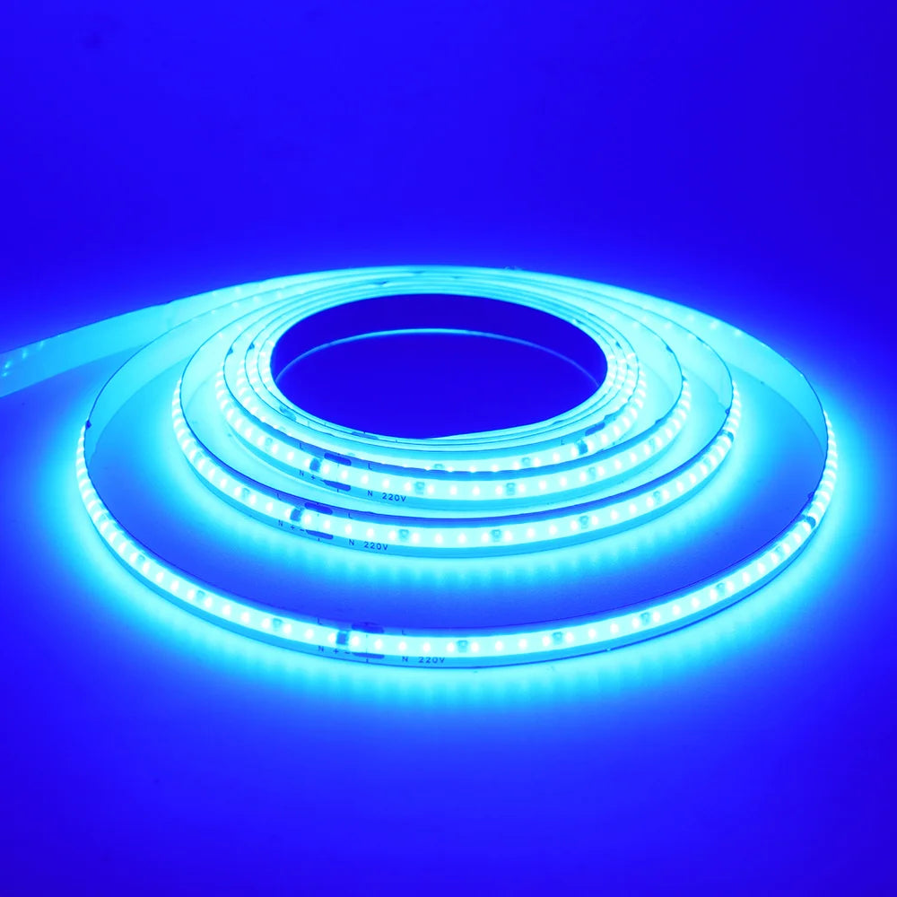 Led Strip COB 220V High Brightness 5m 10m 20m 50m Flexible Light Tape with IC Rectifier 230V 240V AC 240LED/m Linear Lighting