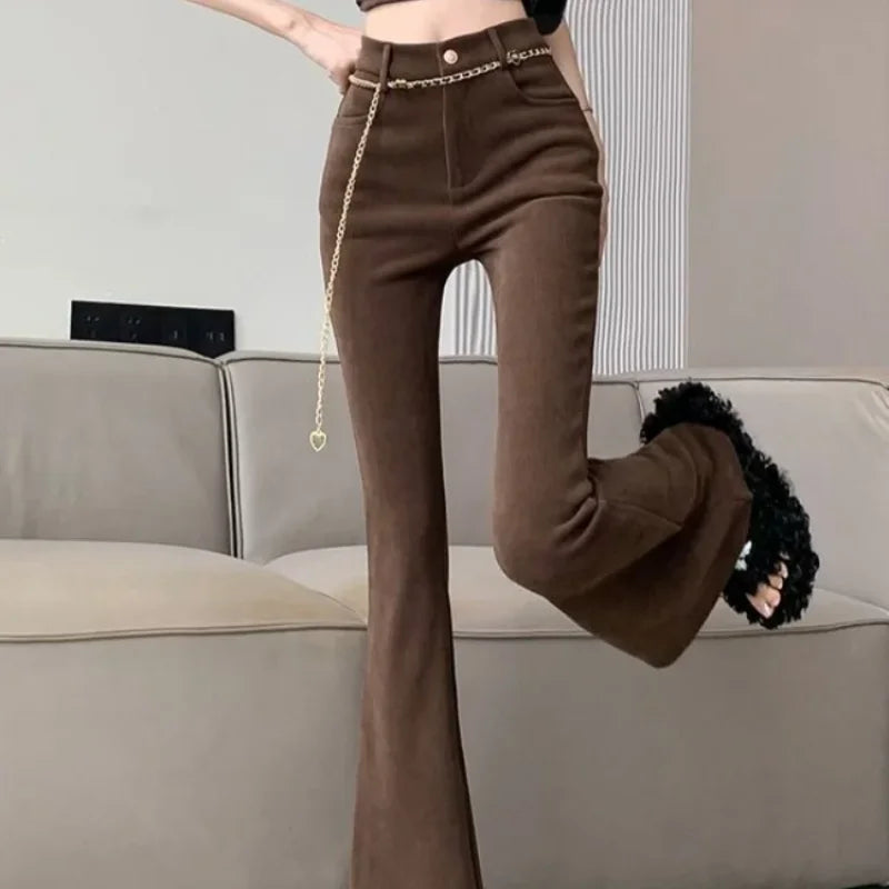 Pants for Women Fluid Woman Trousers High Waist Autumn Winter Trends 2025 Chic and Elegant New In Xxl Vintage G Harajuku Slacks