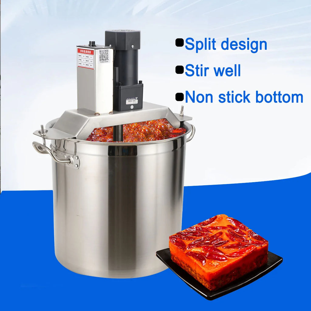 Commercial Hot Pot Sauce Frying Machine 110V 40L Automatic Food Mixer For Hotels Food & Beverage Factory Farms Restaurant Industrial Cooking Kettle Machine