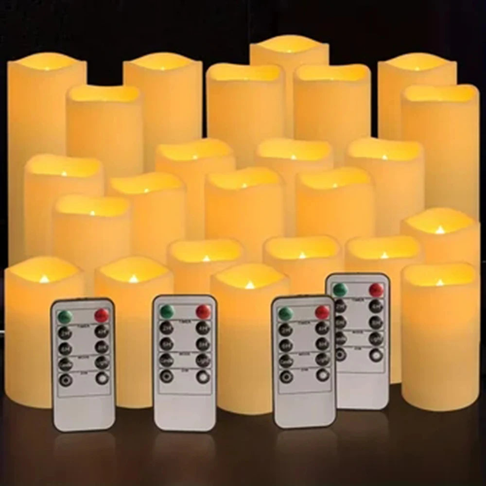 12pcs 4pcs LED Flameless Candles Flickering Light with Remote Control for Festival Wedding Home Party Decor Lighting Christmas