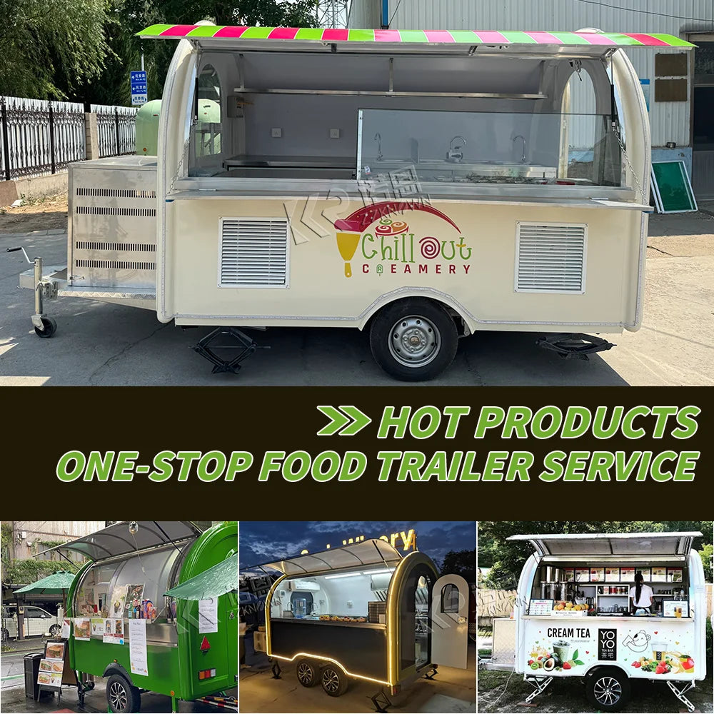 Outdoor Food Cart Street Lunch Kiosk Coffee Carts Mobile Food Trailer Food Truck Manufacturing for Outdoor Use
