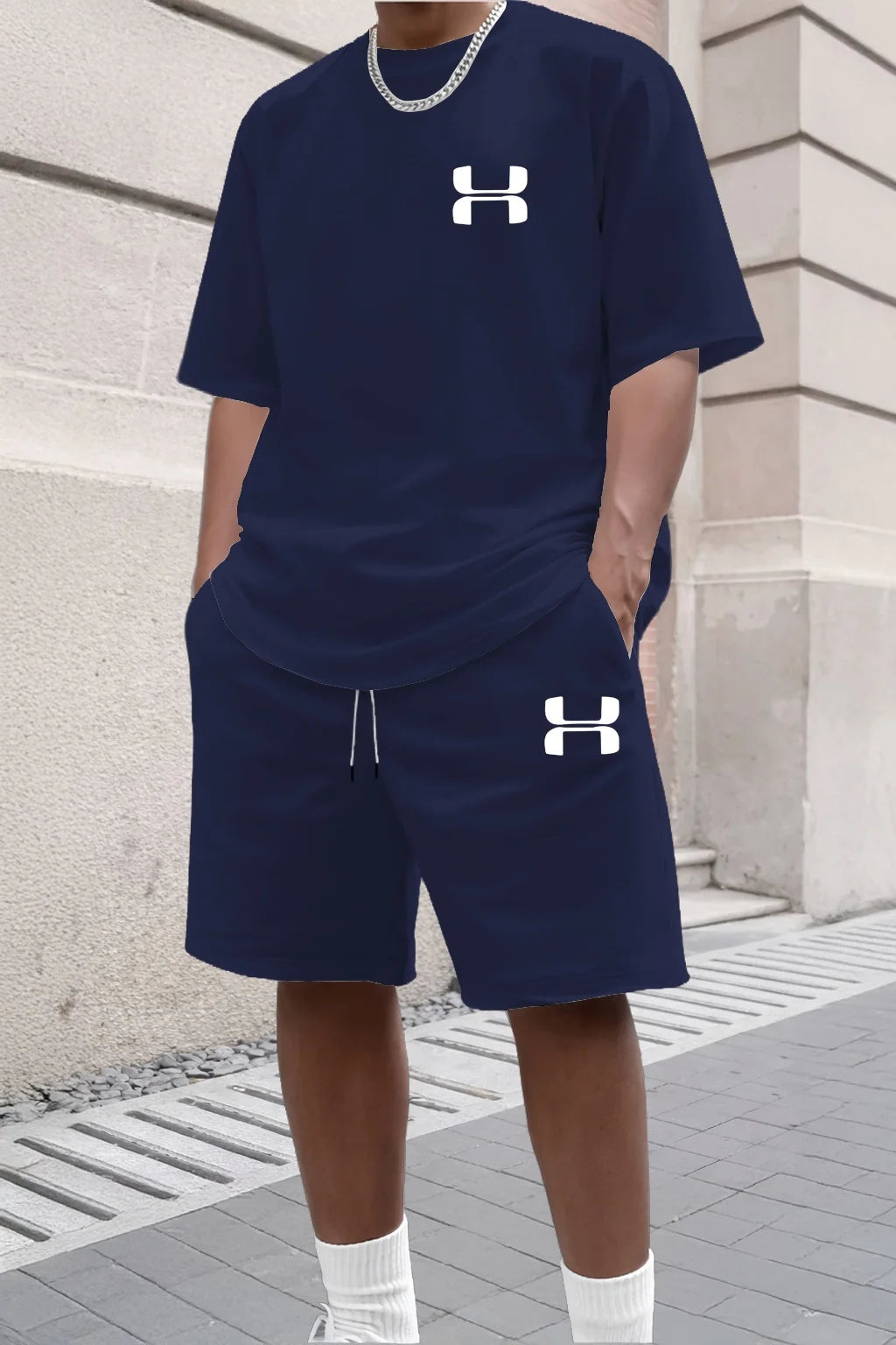 2026 New Men's Sportswear Short Sleeved T-shirt and Sports Shorts Summer Casual Jogging Pants Set Men's Two-piece Set
