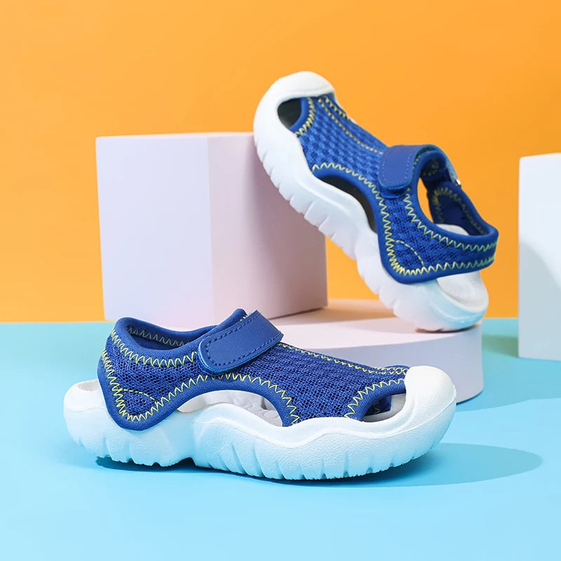 Summer Brand Breathable Sport Sandals for Boys Casual Children Toddler Beach Shoes Girls Soft Sole Comfortable Beach Sandals