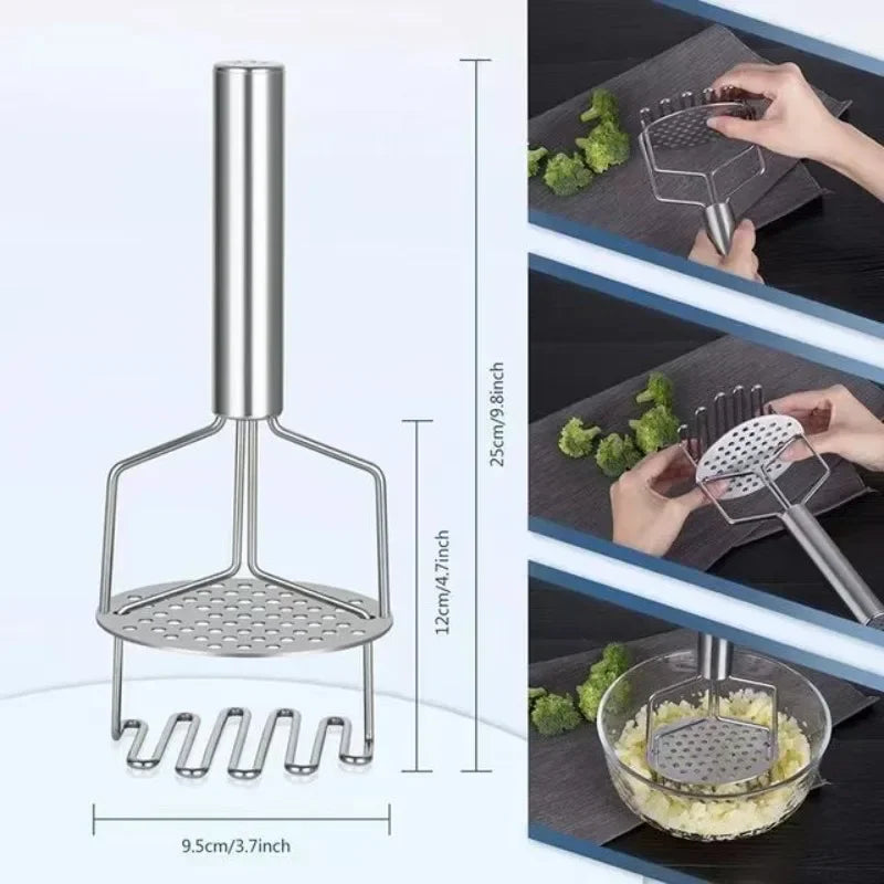 1PC Double-layer Potato Masher Press Mashed Potatoes Wavy Pressure Ricer Fruit Vegetable Press Crusher Kitchen Accessories Tools