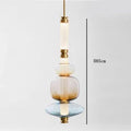 Nordic Style Pendant Light Designer Stained Glass Strip Restaurant Living Room Bar LED Indoor Study Chandelier