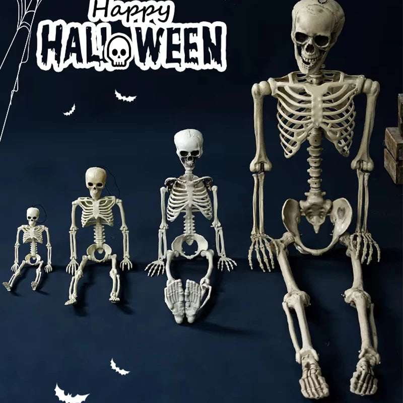 Halloween Movable Skeleton Decoration Fake Skull Bones Halloween Party Home Bar Haunted House Horror Props Ornament Toys