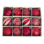12PCS 6CM Christmas Ball Ornaments Xmas Tree Hanging Pendant For Christmas Decorations 2025 Navidad New Year Gifts Green Pink