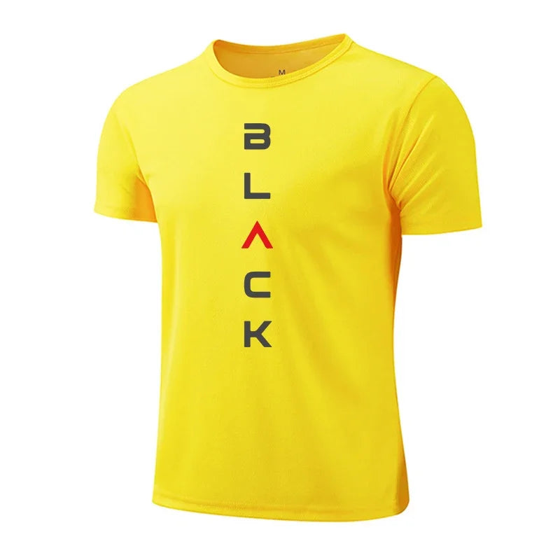 2026 Brand New Men Exercise Trainning T-shirt Cool Marathon Tees Summer Male Gym Outdoor Fitness Running Short Sleeved Top