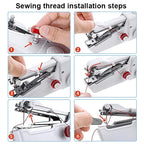 Portable Manual Sewing Machine Handheld Rope-free Electric Quick Build DIY Apparel Supplies Arts Crafts Home Garden Embroidery