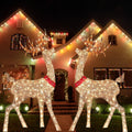 Christmas Lighted Deer Decoration Light Led Reindeer Elk Luminous Sculptures Garden Lawn Outdoor Yard Christmas Drop Ornaments