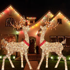 Christmas Lighted Deer Decoration Light Led Reindeer Elk Luminous Sculptures Garden Lawn Outdoor Yard Christmas Drop Ornaments
