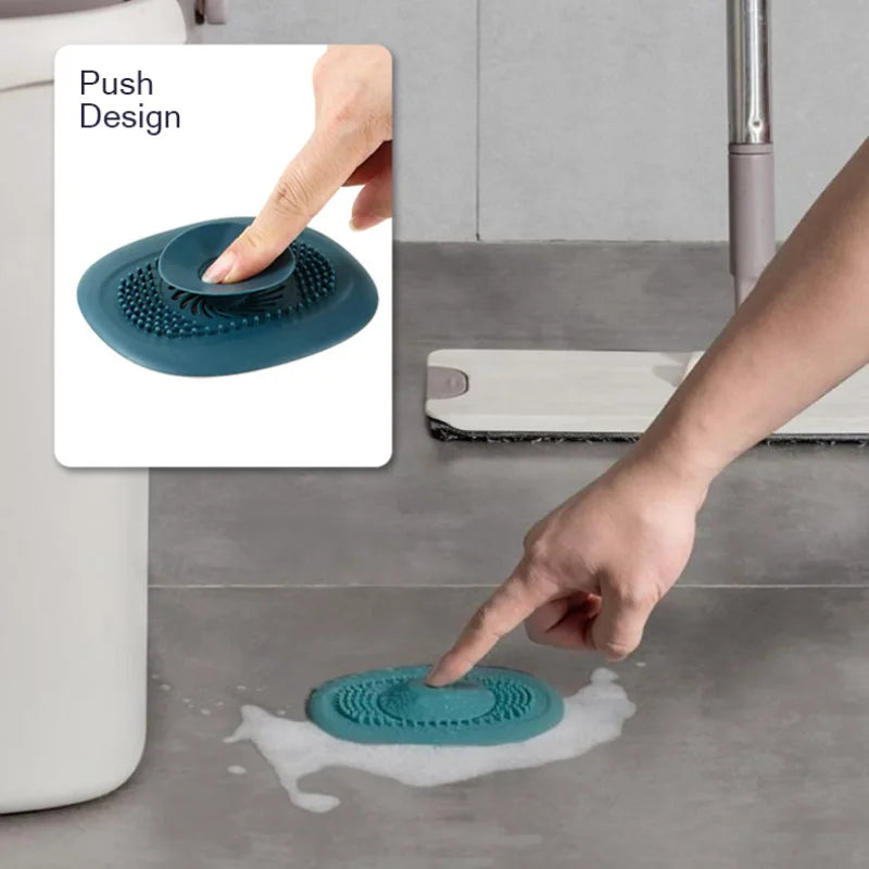 Silicone Sink Drain Strainer Shower Filter Drain Cover Stopper Sink Strainer Drain Floor Drain Hair Catcher Bathroom Accessorie