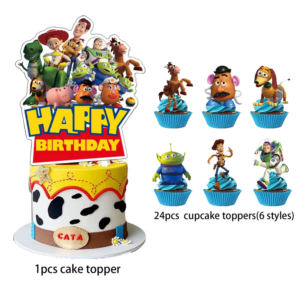 Toy Story Party Decoration Tableware Paper Plates Party Favors Gift Tablecloth BirthdayParty Supplies Toys Stamp Bracelet