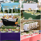 4 6 8 FT Spandex Table Cover Universal Fitted Stretch Tablecloth Rectangular Table Cloth Protector For Outdoor Birthday Wedding