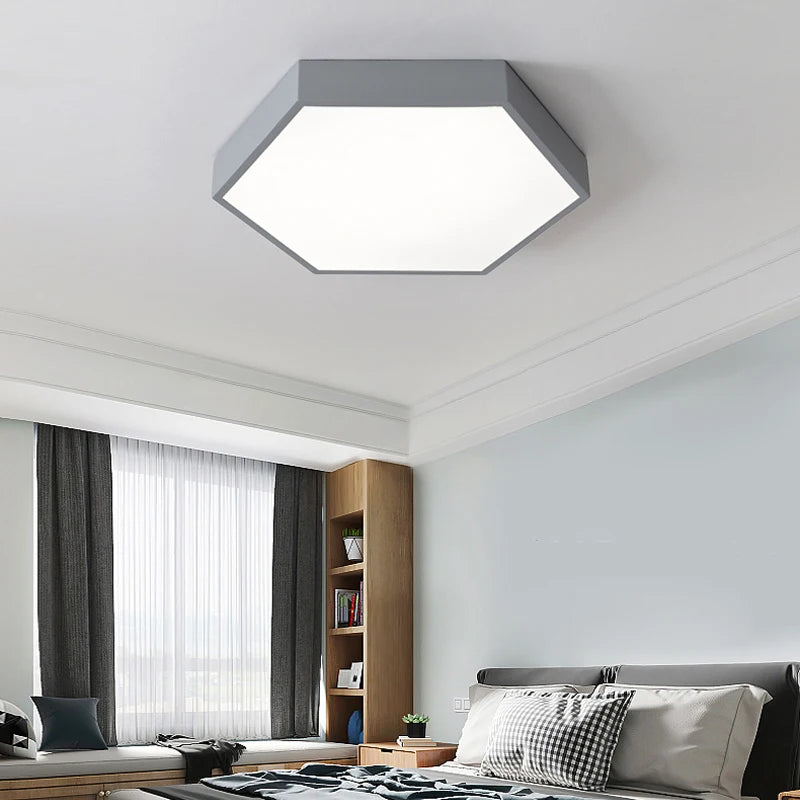 ADELIER Modern LED Ceiling Lights Macaron Hexagonal Ceiling lamp Study Living room Bedroom Living Room Lighting