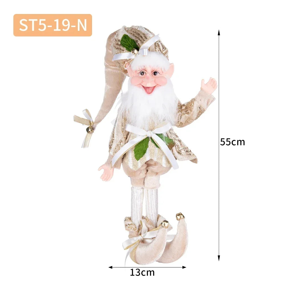Christmas Decoration Santa Claus Statue Standing Elf Doll Decoration Christmas Tree Pendant Home Merry Christmas New Year Gift