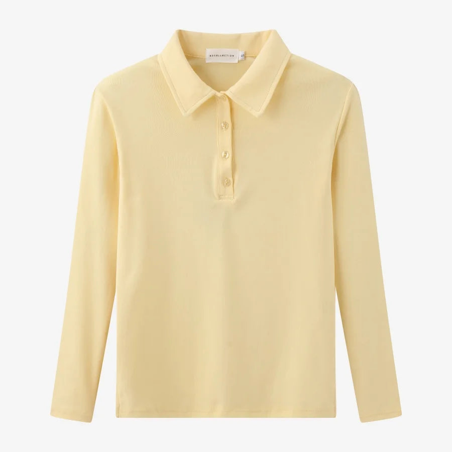 AS 2025 summer woman fitted design polo shirt tops  high quality stretch fabric lady clothing