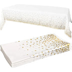 Elegant Dot Disposable Tablecloth, 137 x 274cm - Ideal for Birthday Parties Weddings Youngsters Showers and Special Occasions
